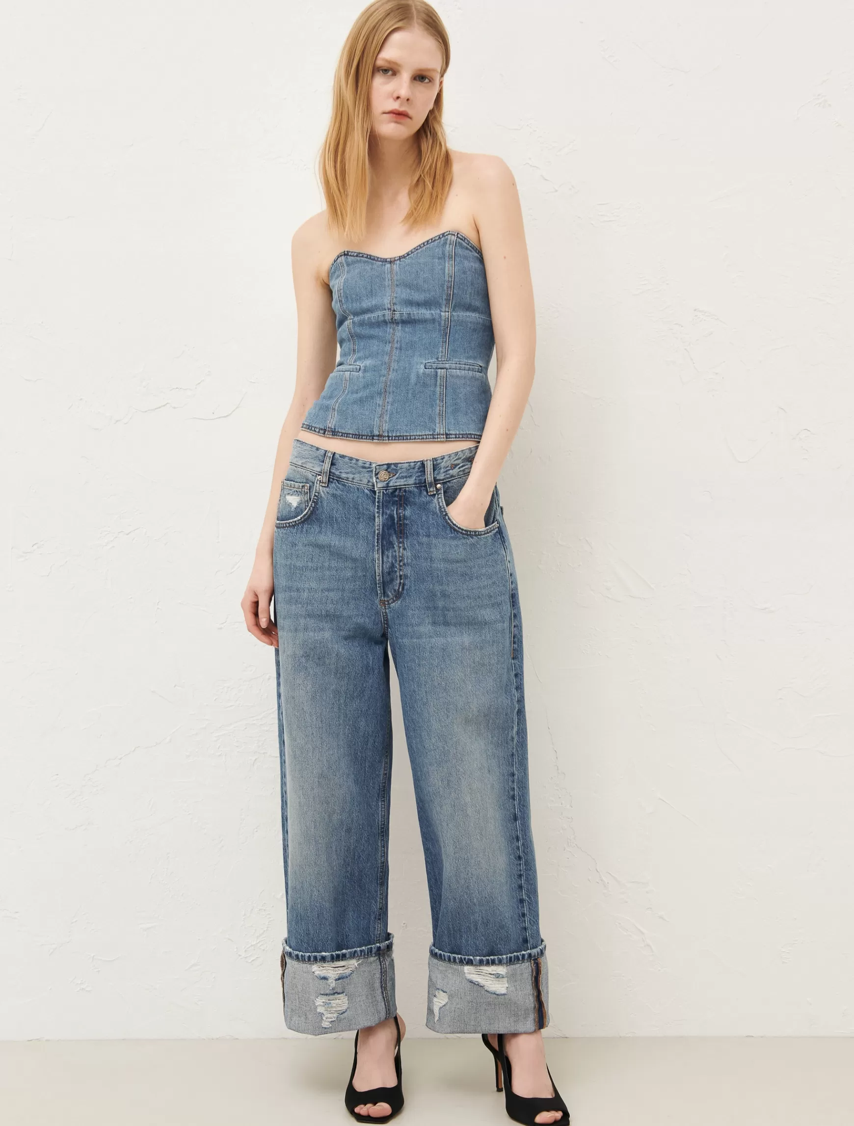 Marella Bustier In Denim