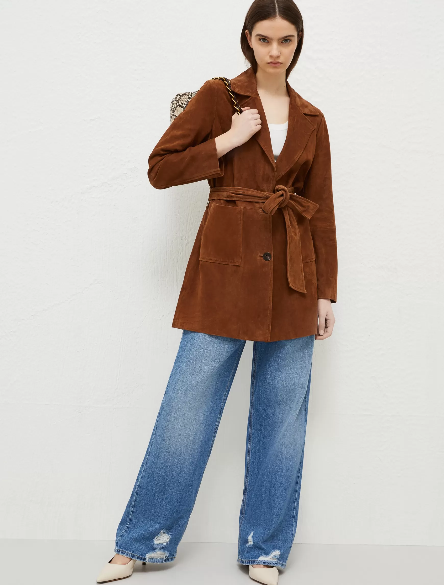 Marella Caban In Suede