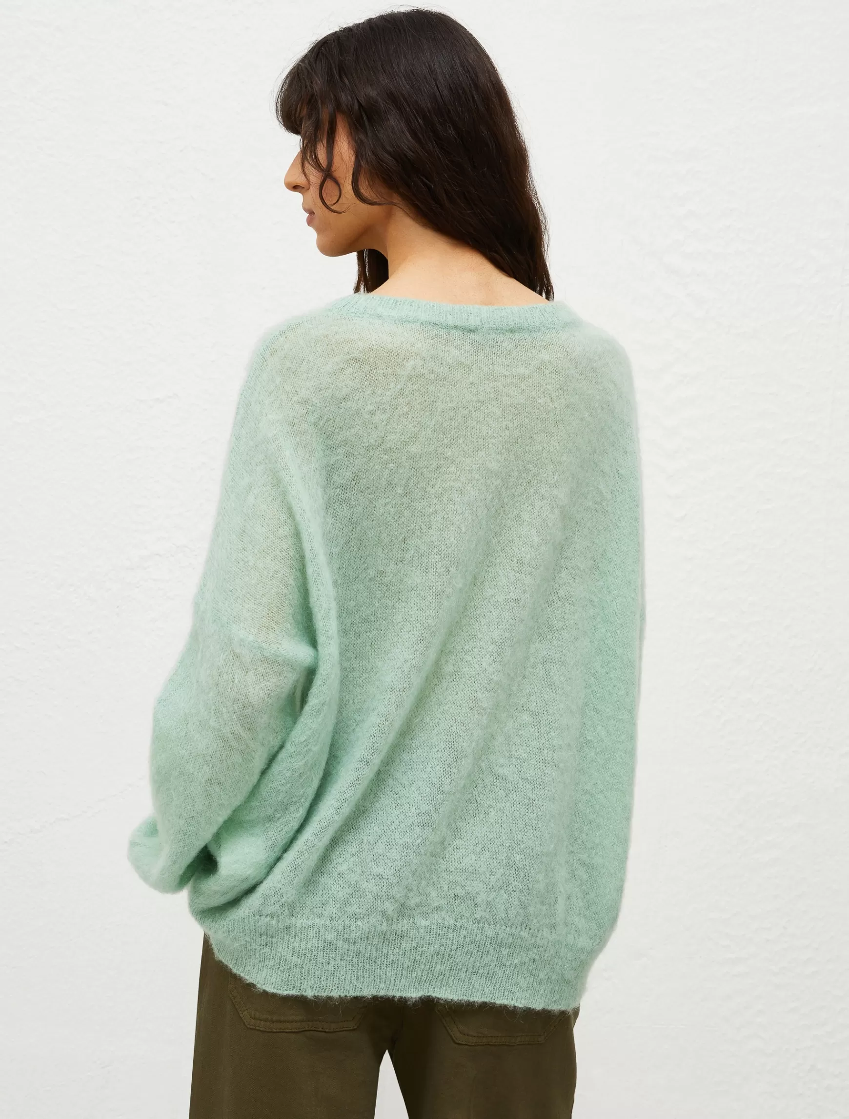 Marella Maglia In Mohair Con Intarsio