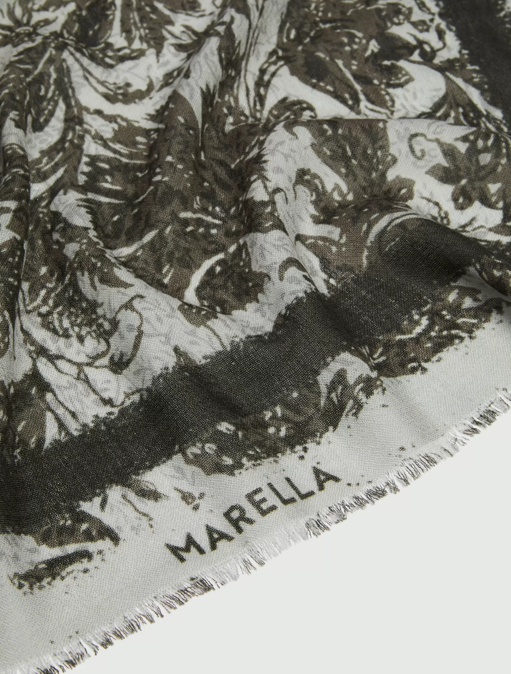 Marella Stola In Lana Con Stampa Grafica